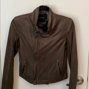 Green Suede Olivaceous Jacket